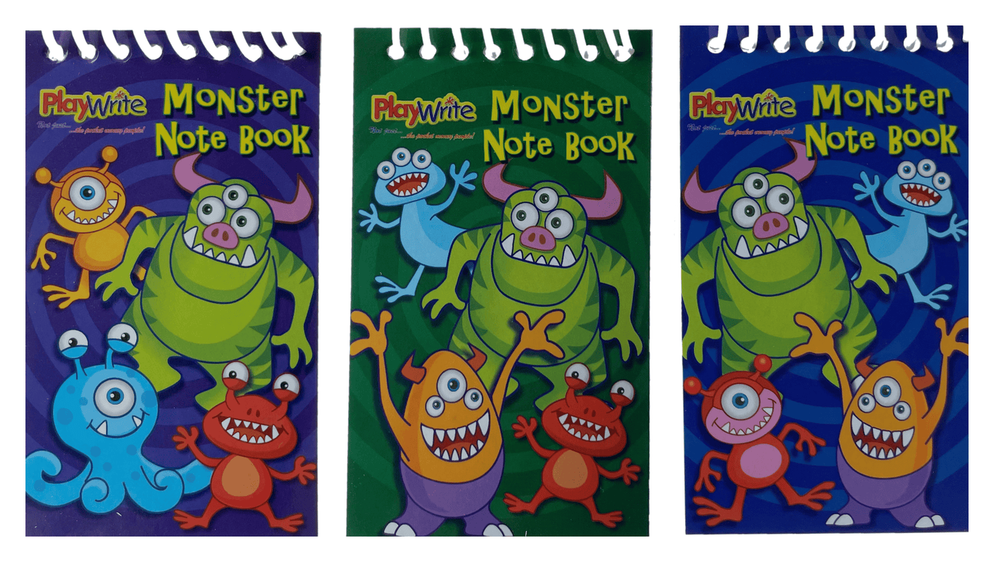 12 Mini Spiral bound Monsters Notebooks - Anilas UK