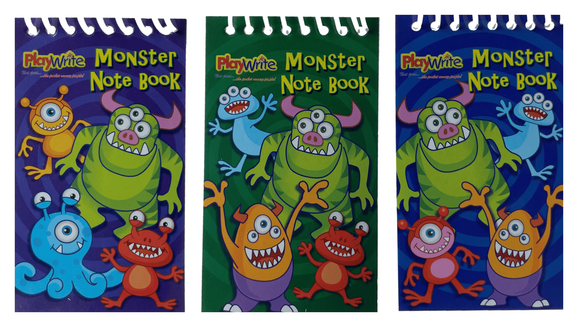 12 Mini Spiral bound Monsters Notebooks - Anilas UK