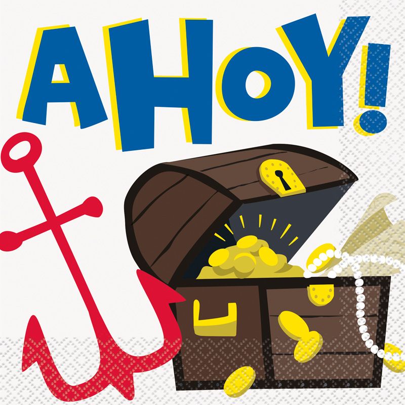 Ahoy Pirate Napkins (Pack of 16) - Anilas UK