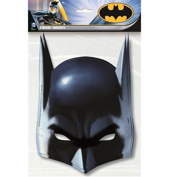 Batman Card Masks (Pack of 8) - Anilas UK