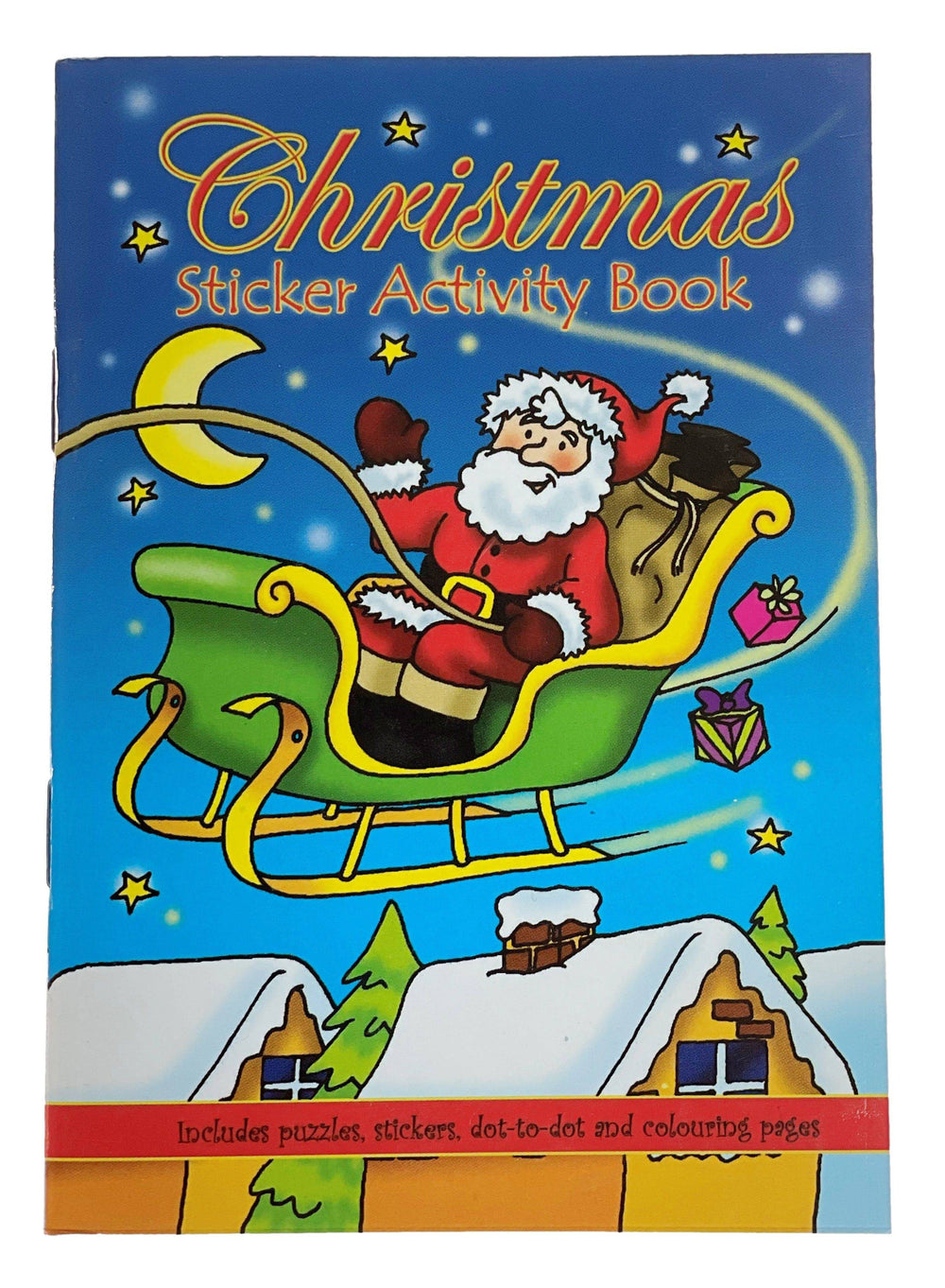 12 Mini Christmas Sticker Activity Books 2 - Anilas UK