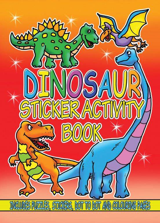 12 Mini Dinosaur Sticker Activity Books - Anilas UK