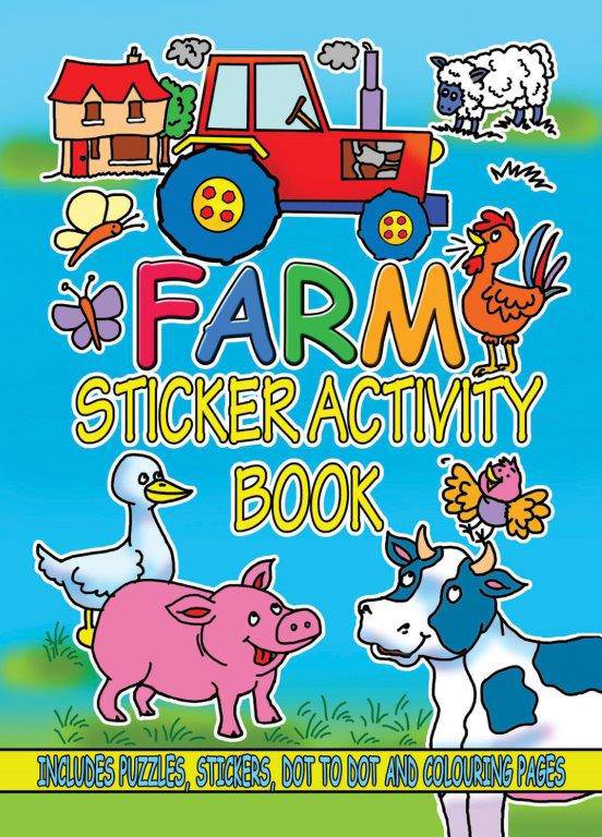 12 Mini Farm Sticker Activity Books - Anilas UK