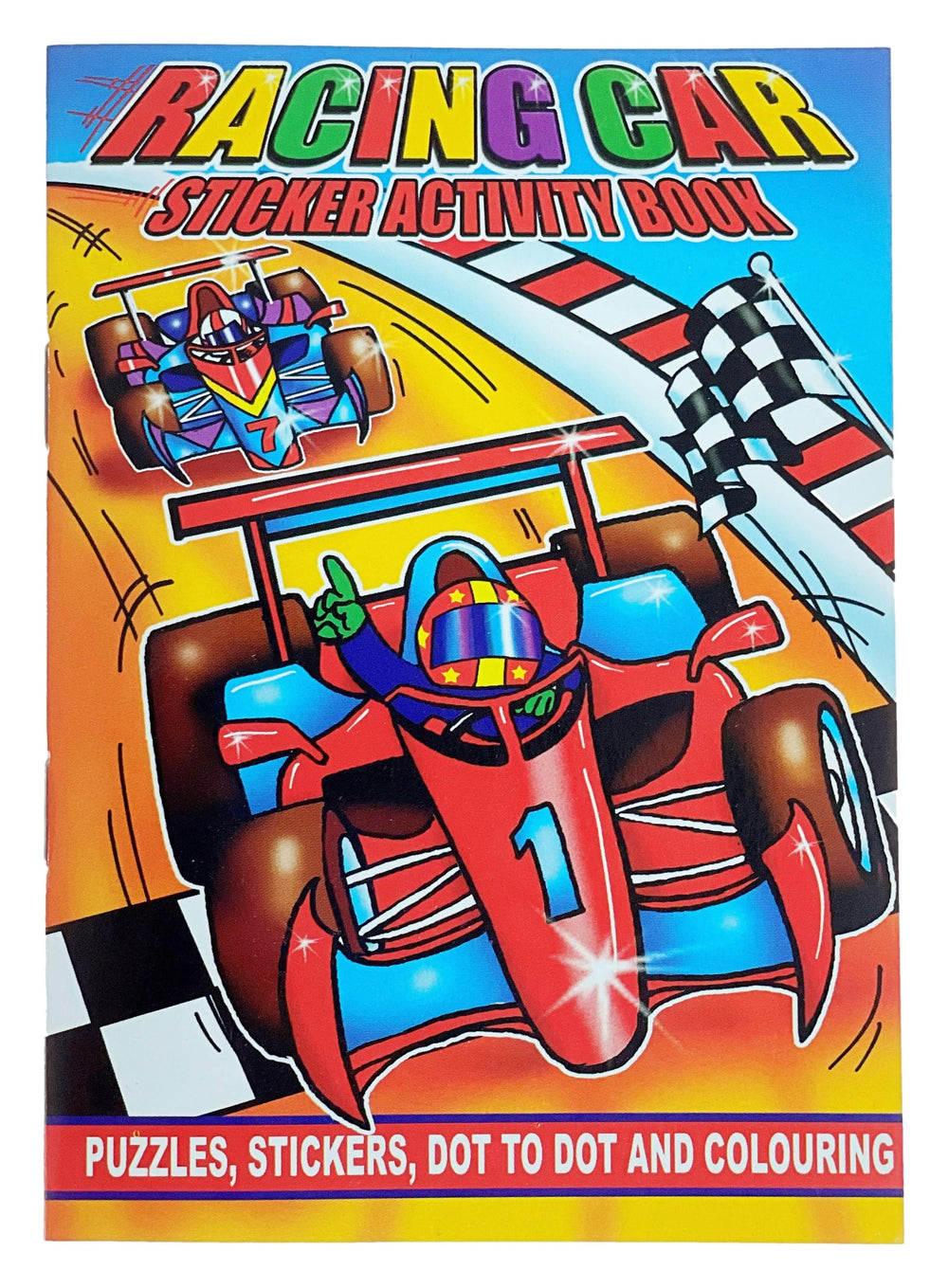 12 Mini Racing Car Sticker Activity Books - Anilas UK