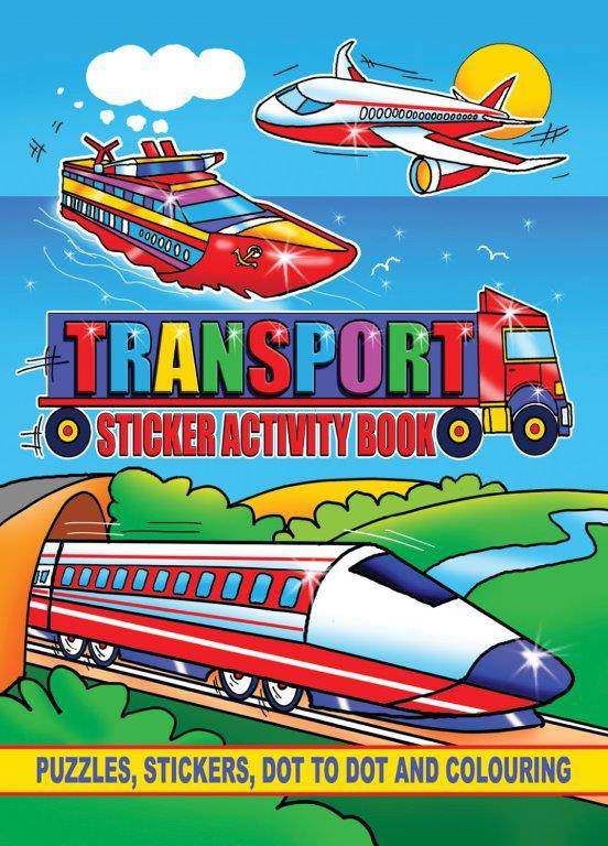 12 Mini Transport Sticker Activity Books - Anilas UK