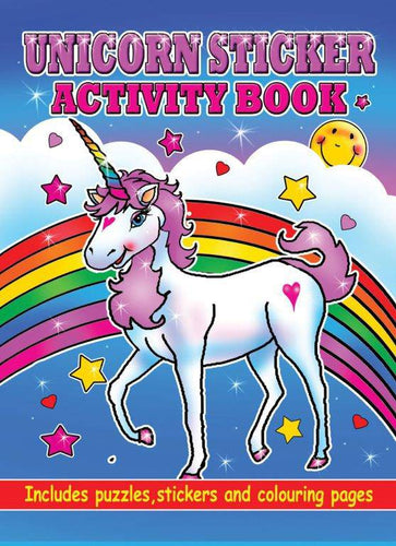 12 Mini Unicorn Sticker Activity Books - Anilas UK