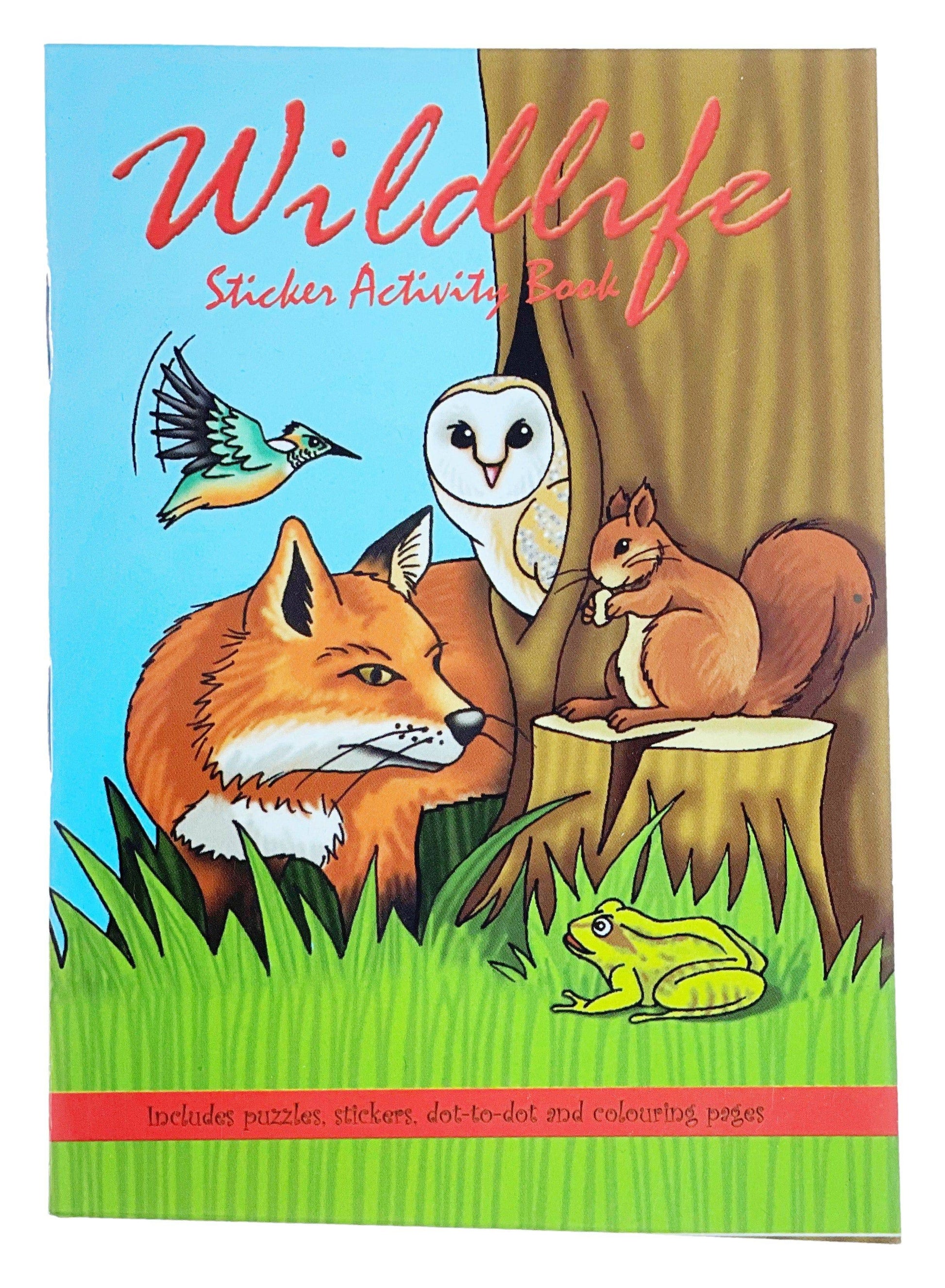 12 Mini Wildlife Sticker Activity Books - Anilas UK
