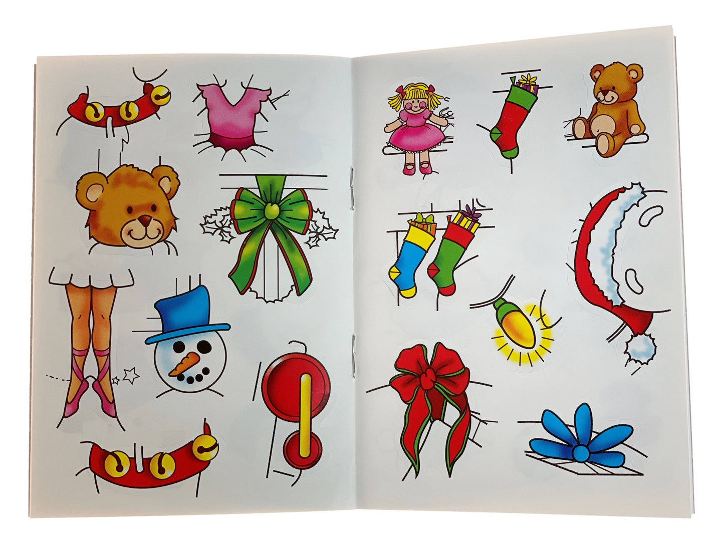 12 Mini Christmas Sticker Activity Books 2 - Anilas UK