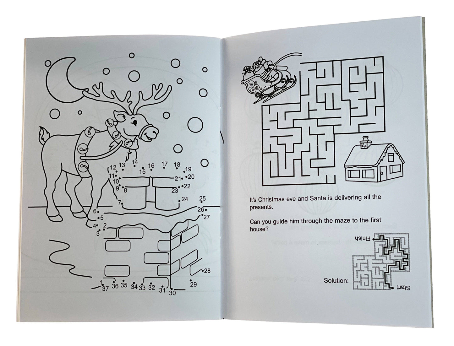 12 Mini Christmas Sticker Activity Books 2 - Anilas UK