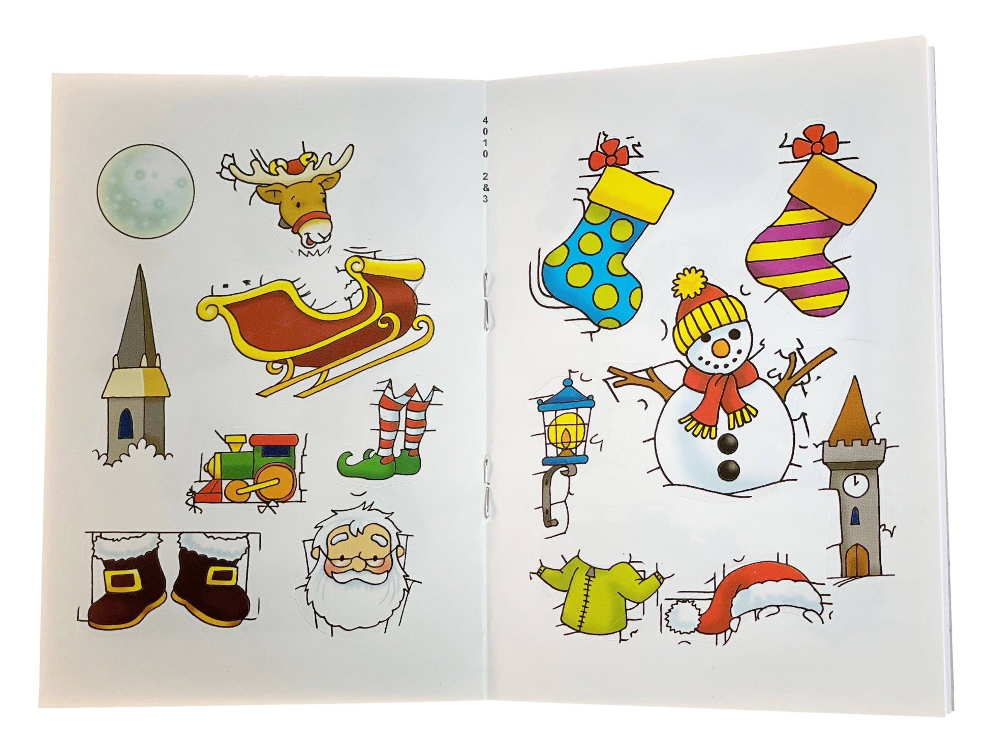 12 Mini Christmas Sticker Activity Books 1 - Anilas UK