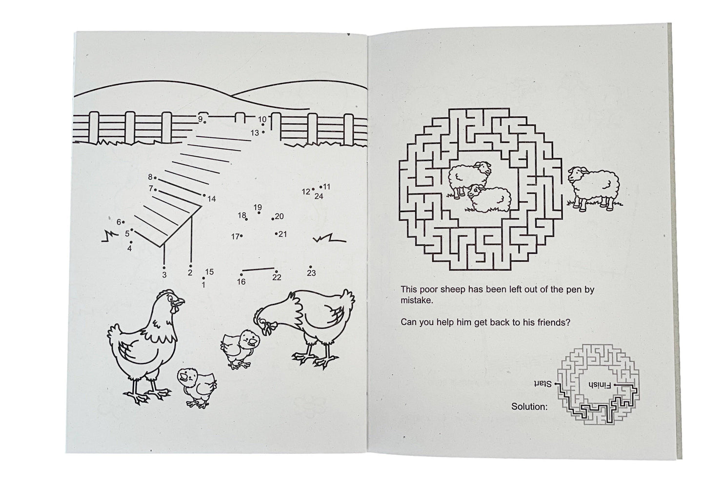 12 Mini Farm Sticker Activity Books - Anilas UK