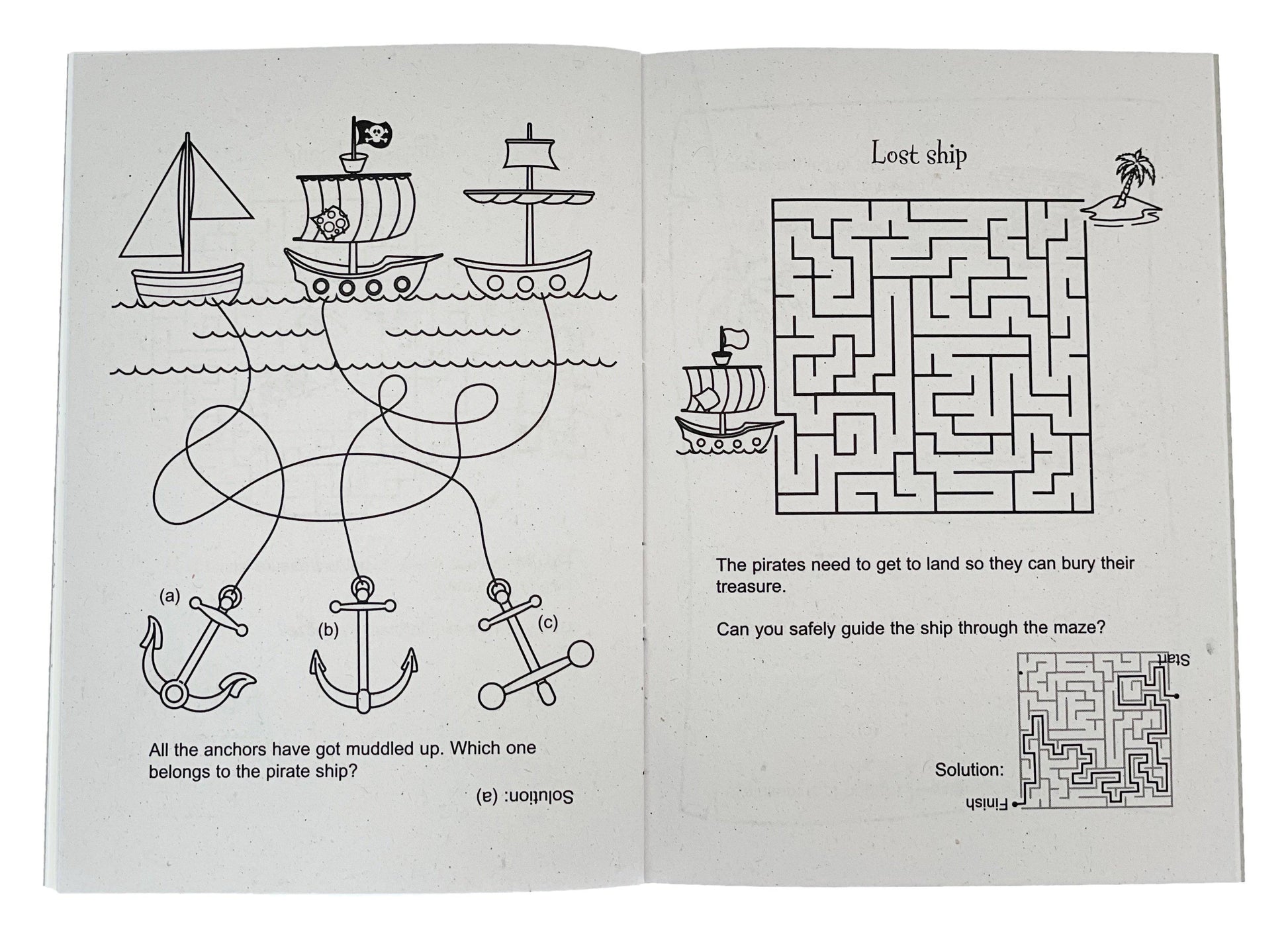 12 Mini Pirate Sticker Activity Books - Anilas UK