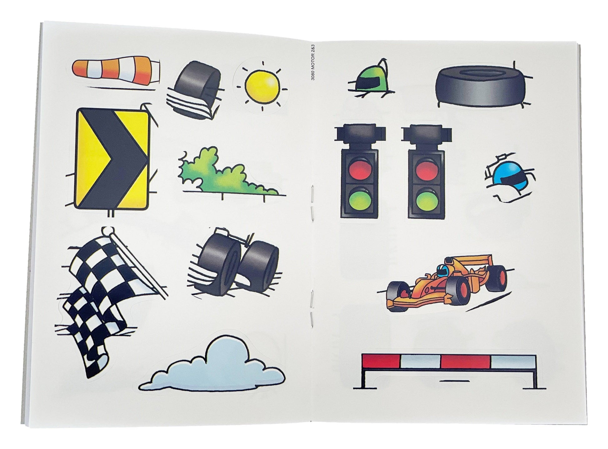 12 Mini Racing Car Sticker Activity Books - Anilas UK