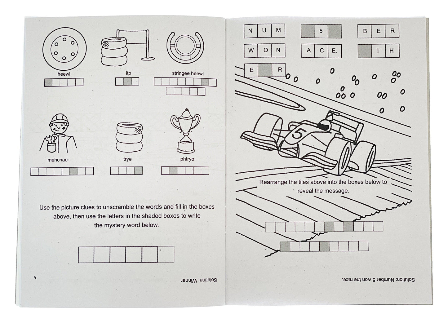 12 Mini Racing Car Sticker Activity Books - Anilas UK