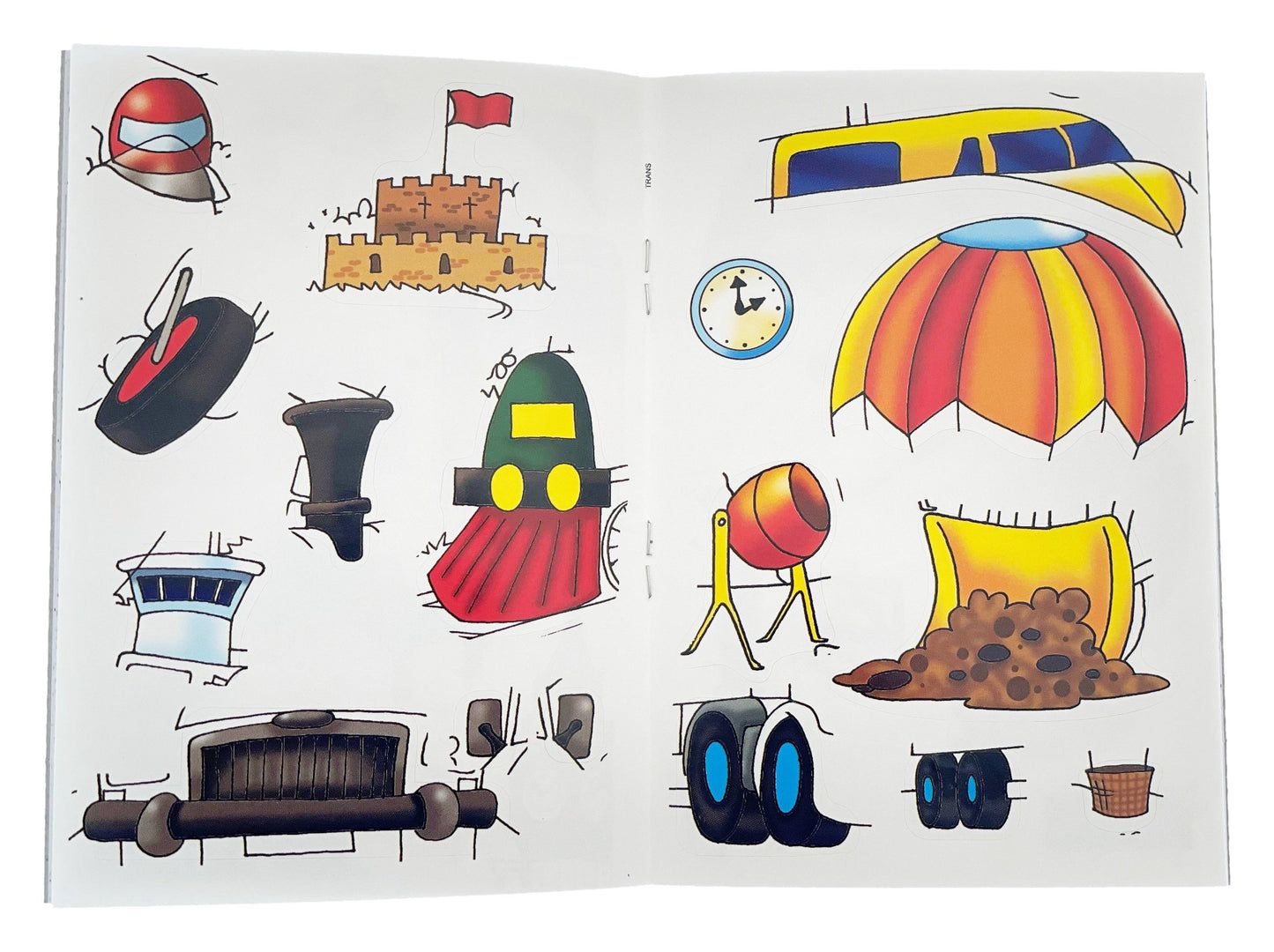 12 Mini Transport Sticker Activity Books - Anilas UK