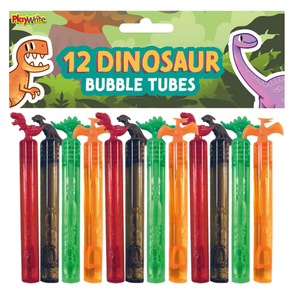 12 Bubble Wands with Dinosaur Toppers - Anilas UK