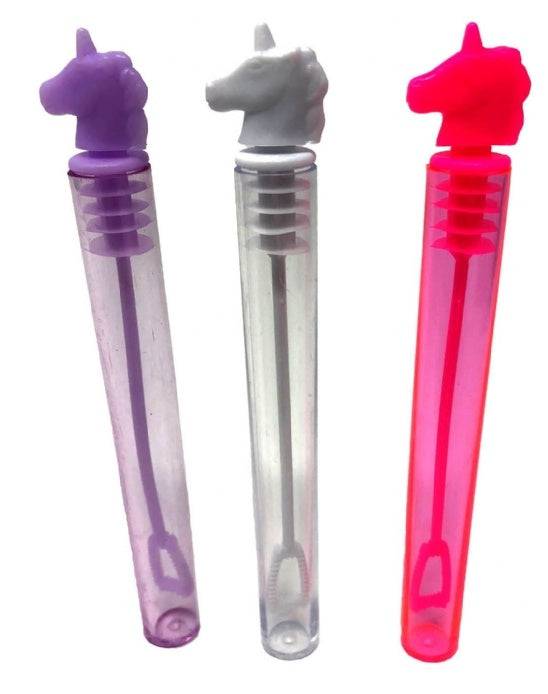 12 Bubble Wands with Unicorn Topper - Anilas UK