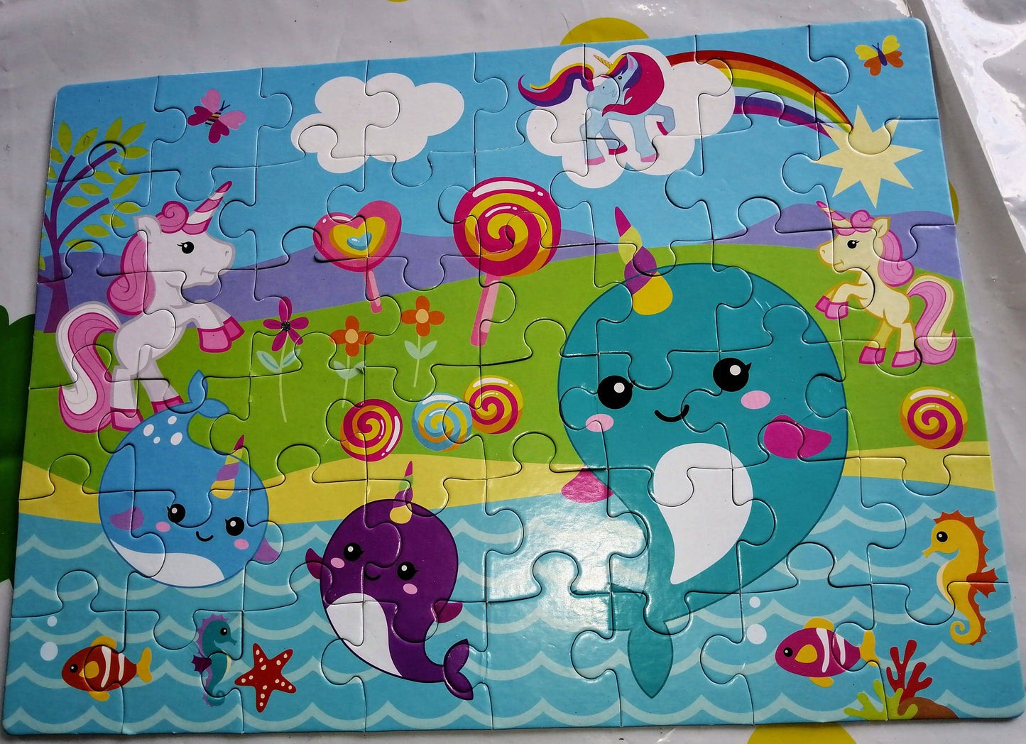 Unicorn & Narwhal Jigsaw Puzzle Bag - Anilas UK