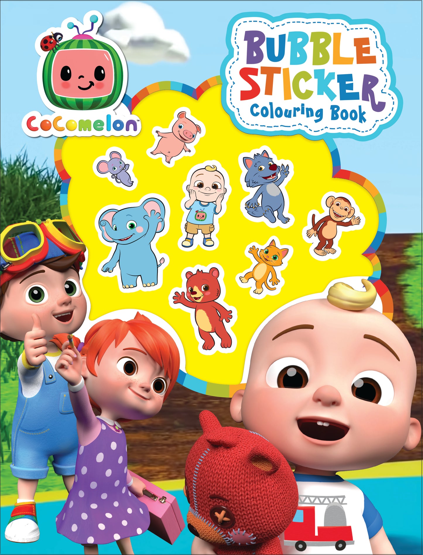 Cocomelon Bubble Sticker Colouring Book - Anilas UK