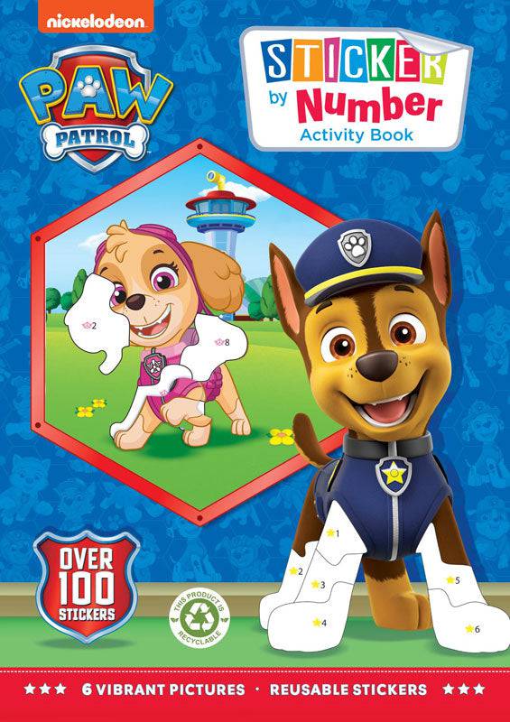 Paw Patrol Sticker by Number Activity Book - Anilas UK