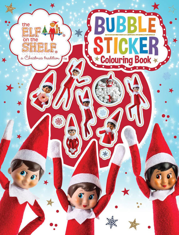 the Elf on the Shelf Bubble Sticker Colouring Book - Anilas UK