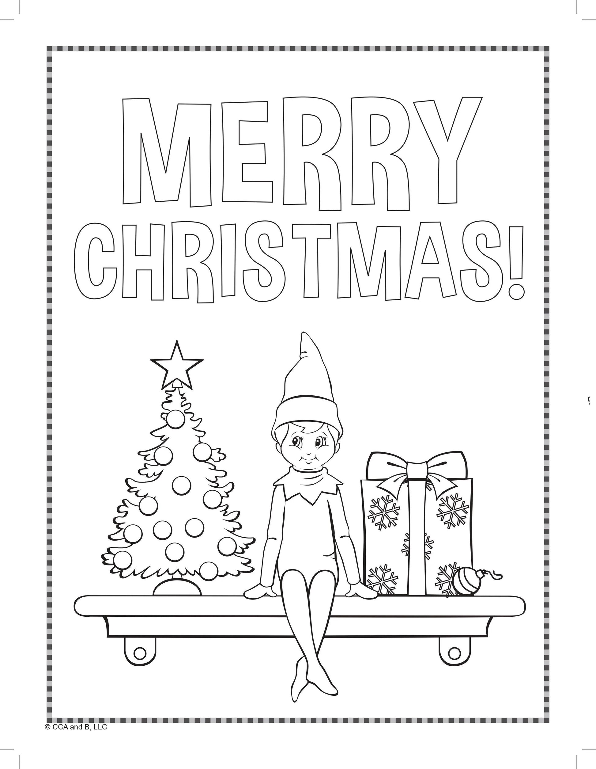 the Elf on the Shelf Bubble Sticker Colouring Book - Anilas UK