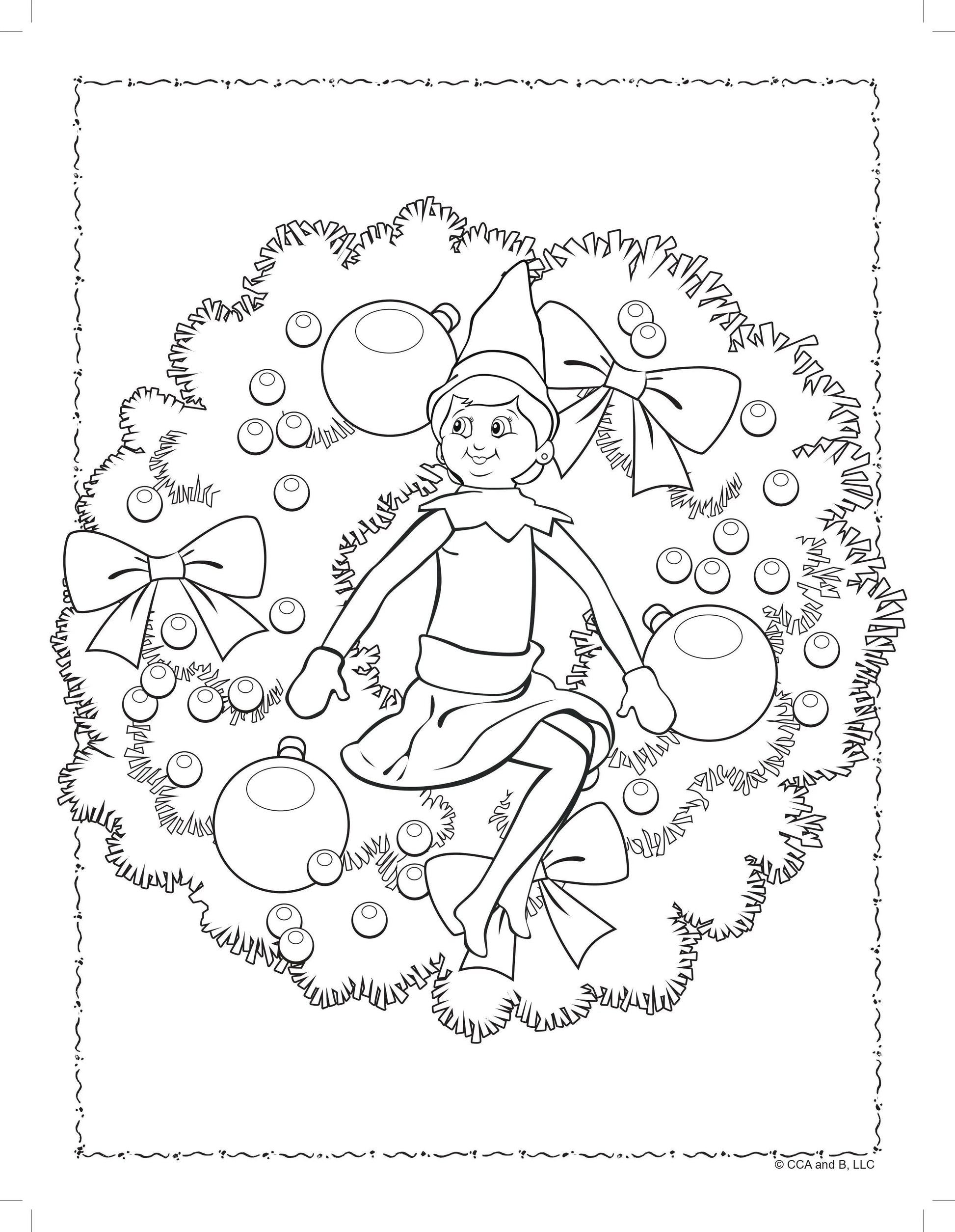 the Elf on the Shelf Bubble Sticker Colouring Book - Anilas UK