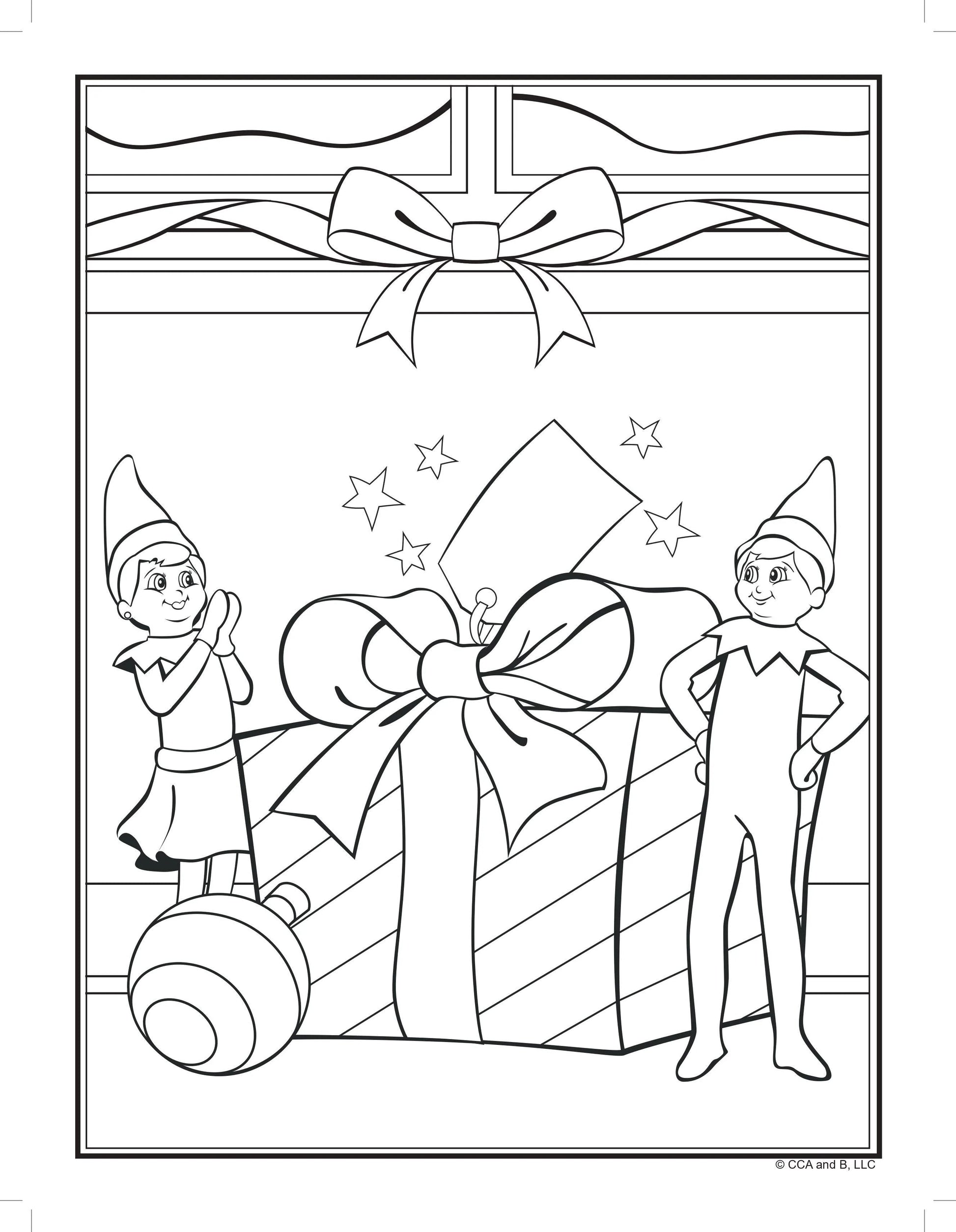 the Elf on the Shelf Bubble Sticker Colouring Book - Anilas UK