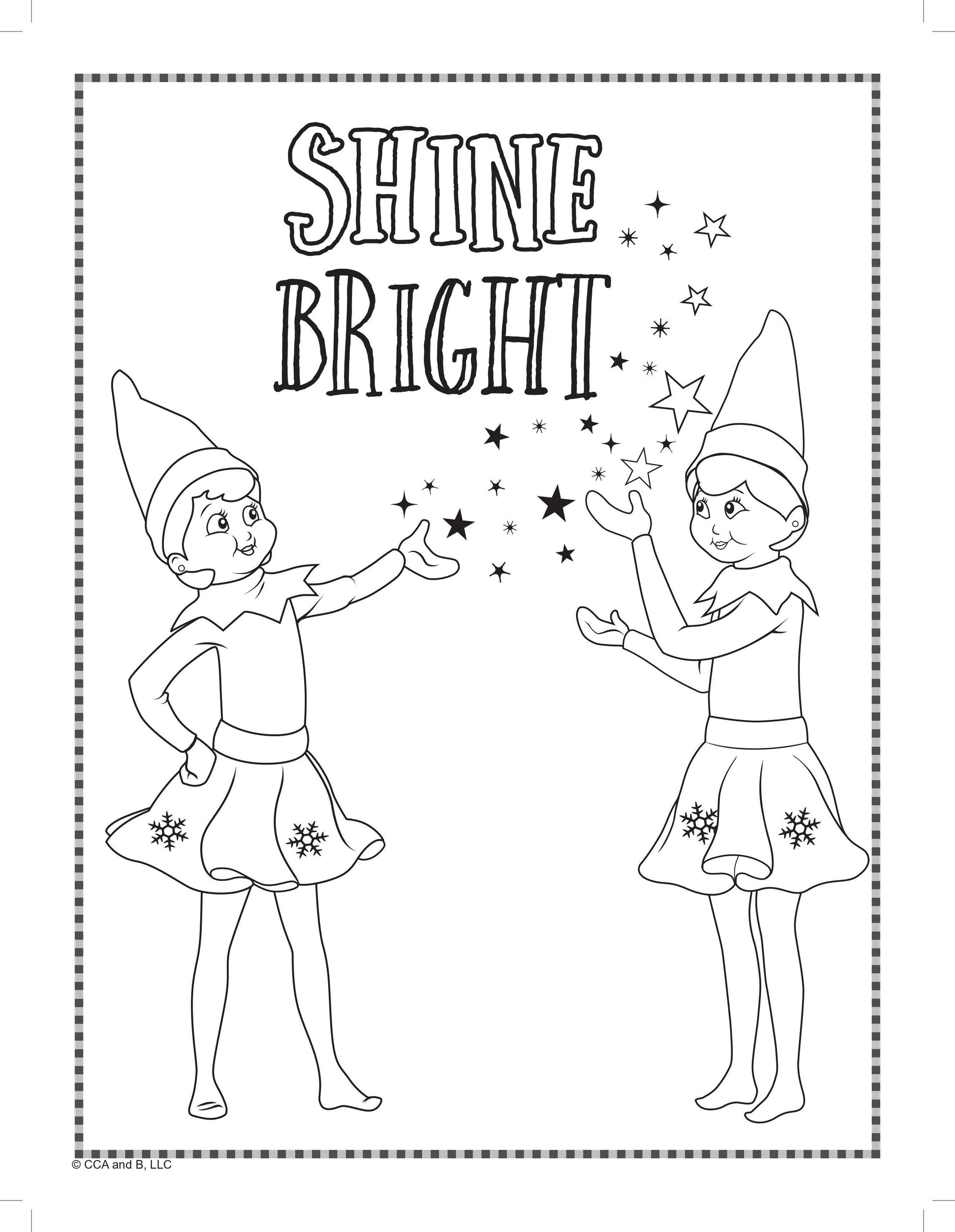 the Elf on the Shelf Bubble Sticker Colouring Book - Anilas UK