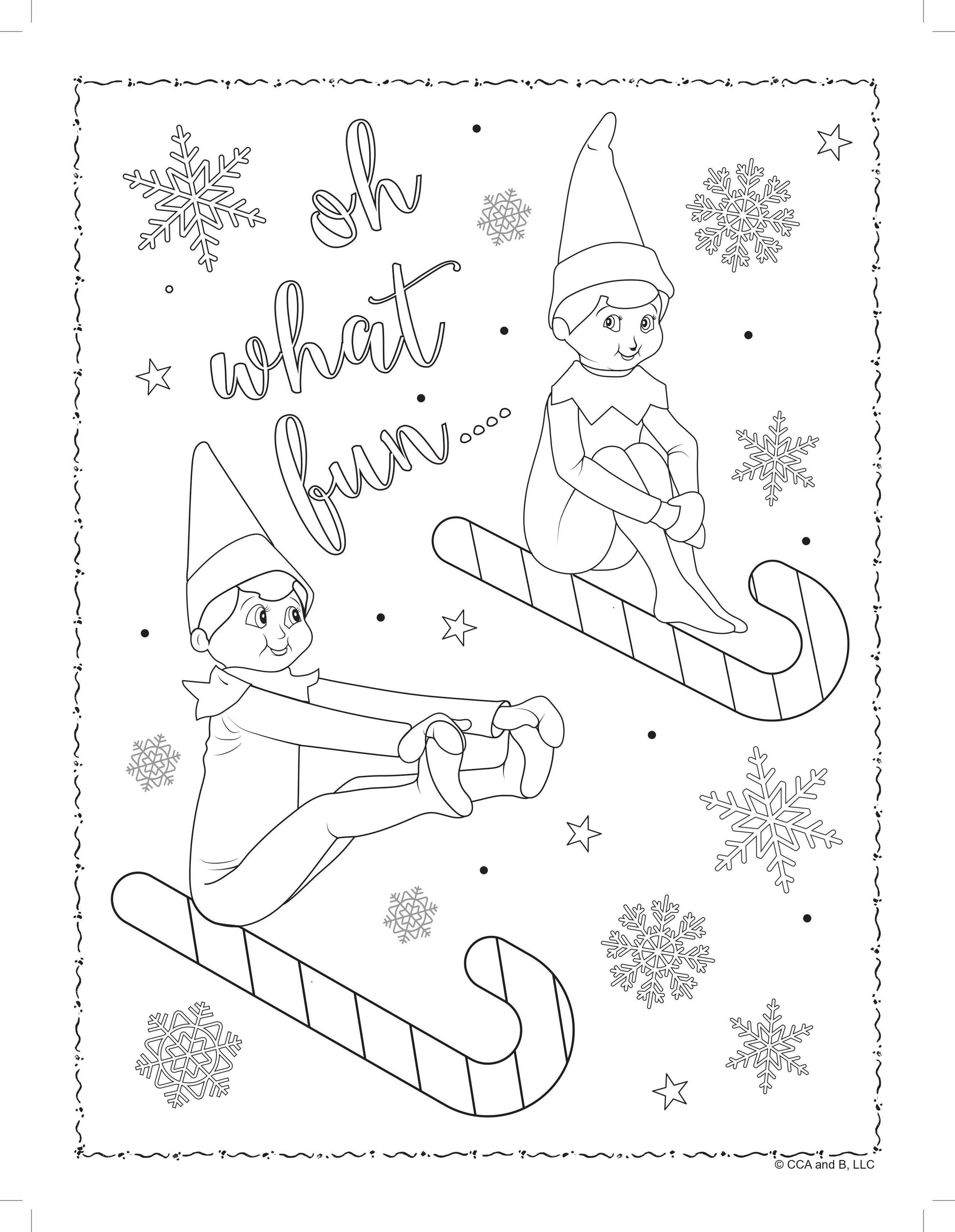 the Elf on the Shelf Bubble Sticker Colouring Book - Anilas UK