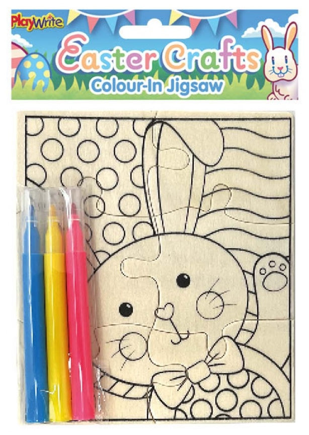 Wooden Mini Colour Your Own Easter Jigsaw Puzzle - Anilas UK