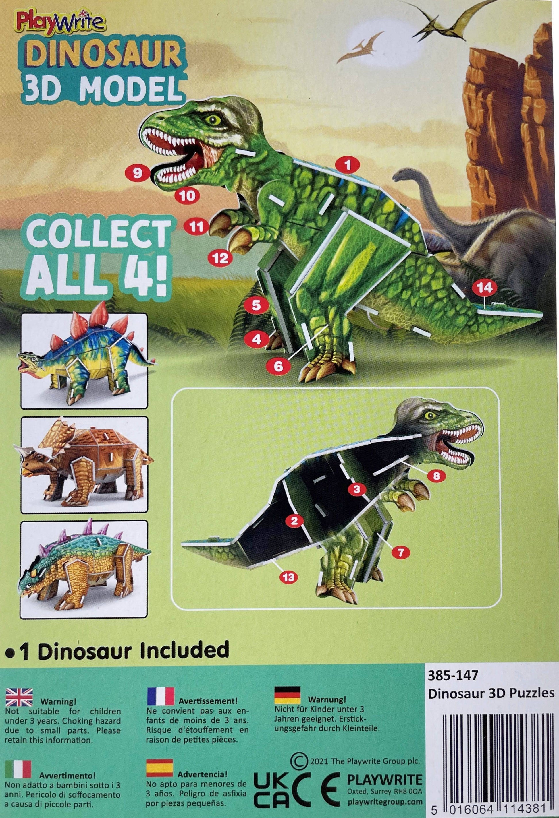 Single Dinosaurs 3D Puzzles - Anilas UK