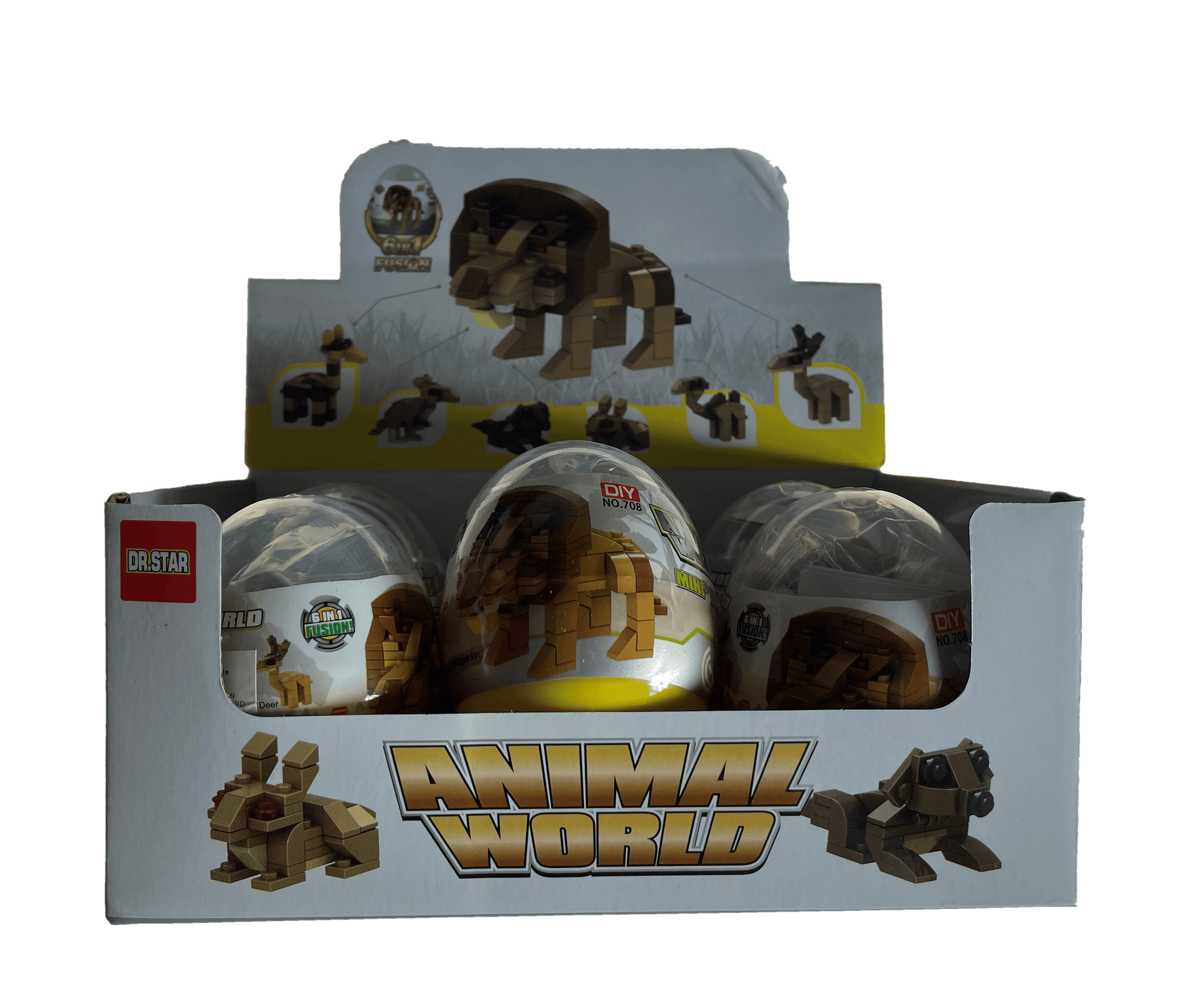 Animals Themed Building Brick Set of 6 - Anilas UK