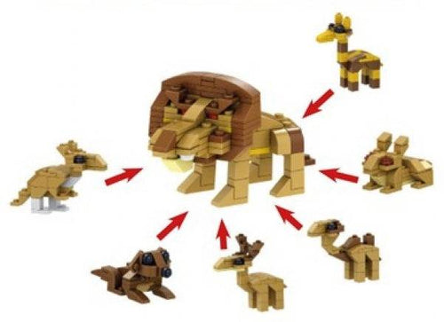 Animals Themed Building Brick Set of 6 - Anilas UK