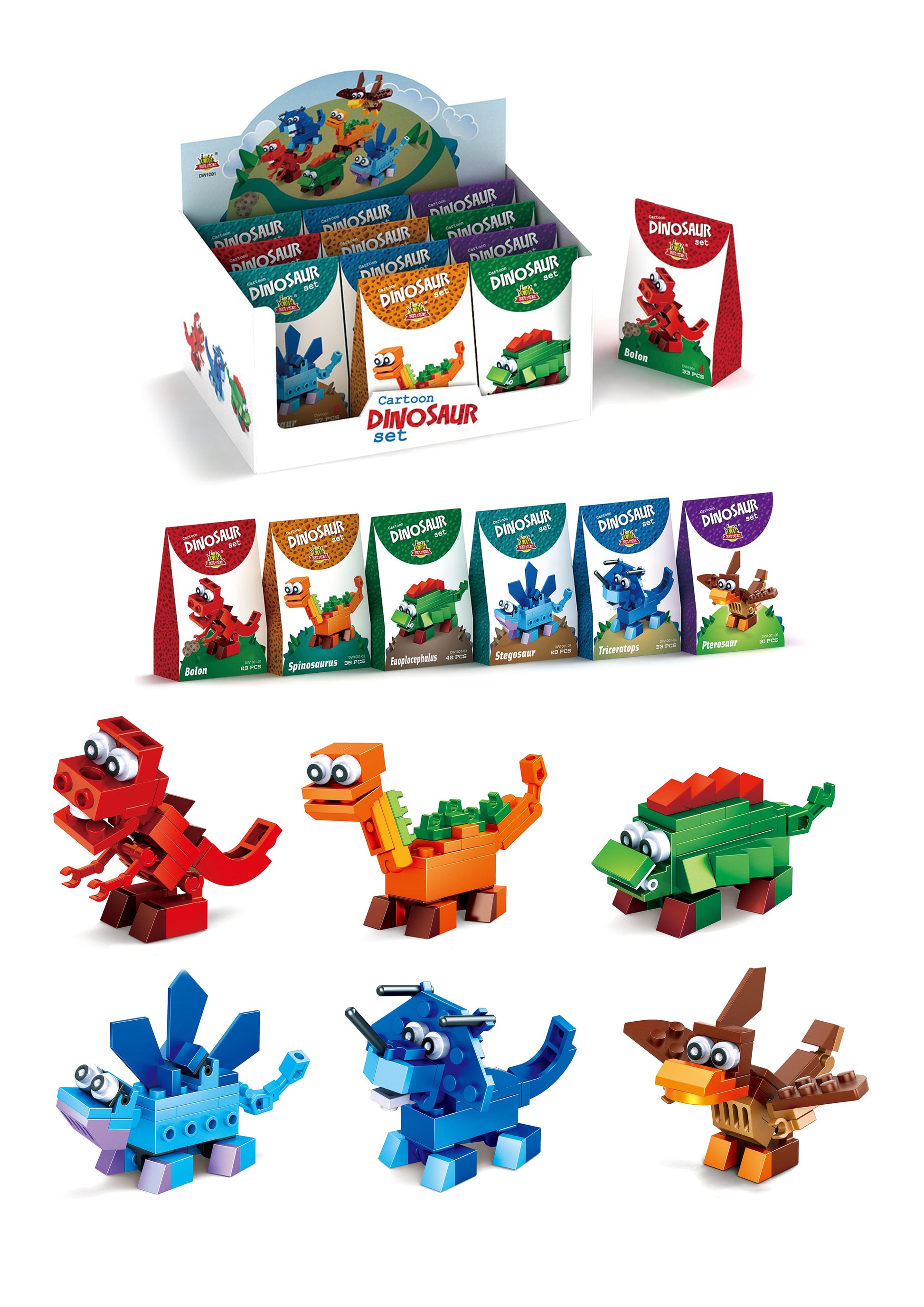 Cute Dinosaur Brick Kits - Anilas UK