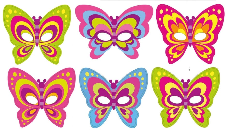 12 Butterfly Card Masks - Anilas UK