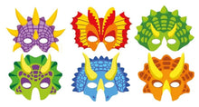 12 Dinosaur Card Masks - Anilas UK