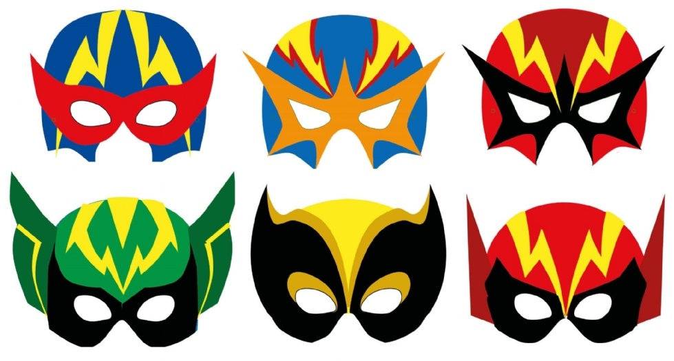 12 Superhero Card Masks - Anilas UK
