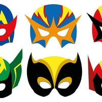 12 Superhero Card Masks - Anilas UK