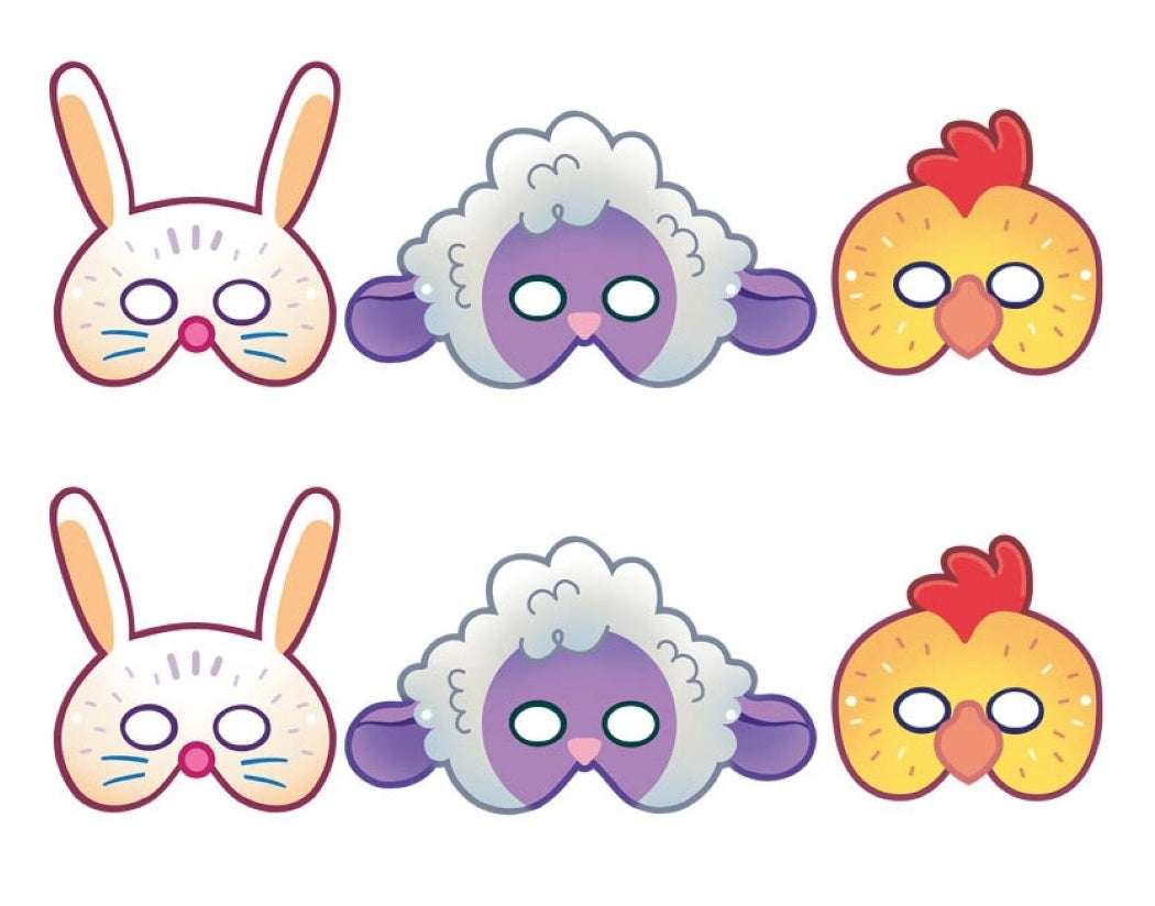 12 Easter Card Masks - Anilas UK
