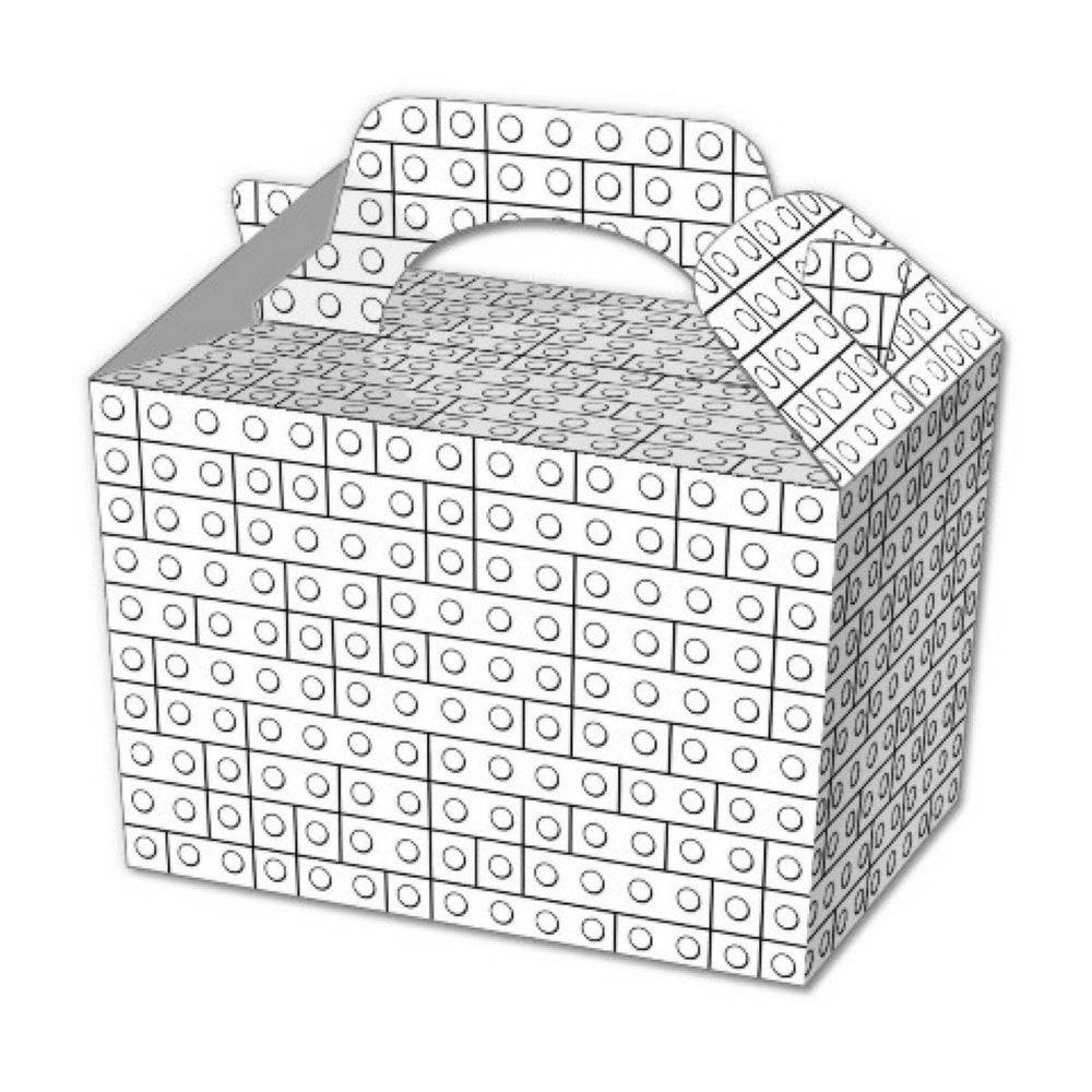 12 Colour Your Own Bricks Food Boxes - Anilas UK