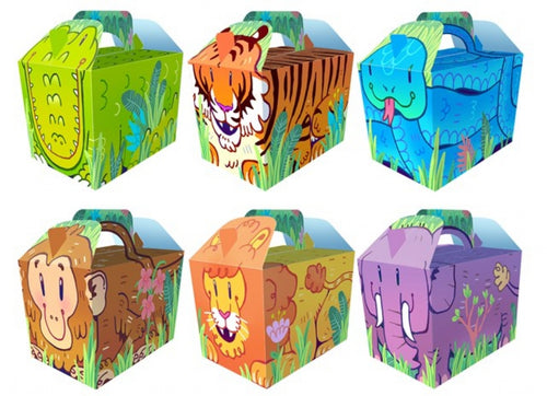 12 Jungle Animal Food Boxes - Anilas UK