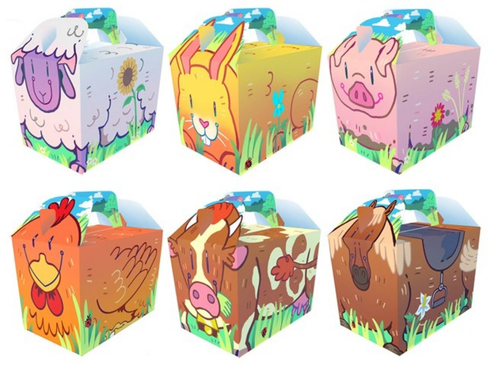 12 Farm Animal Food Boxes - Anilas UK