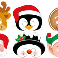 12 Christmas Card Masks - Anilas UK