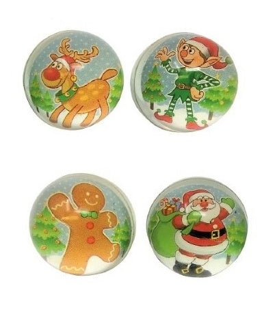 4 Christmas Bouncy Balls - Anilas UK
