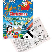 12 Mini Christmas Colour & Puzzle Books - Anilas UK