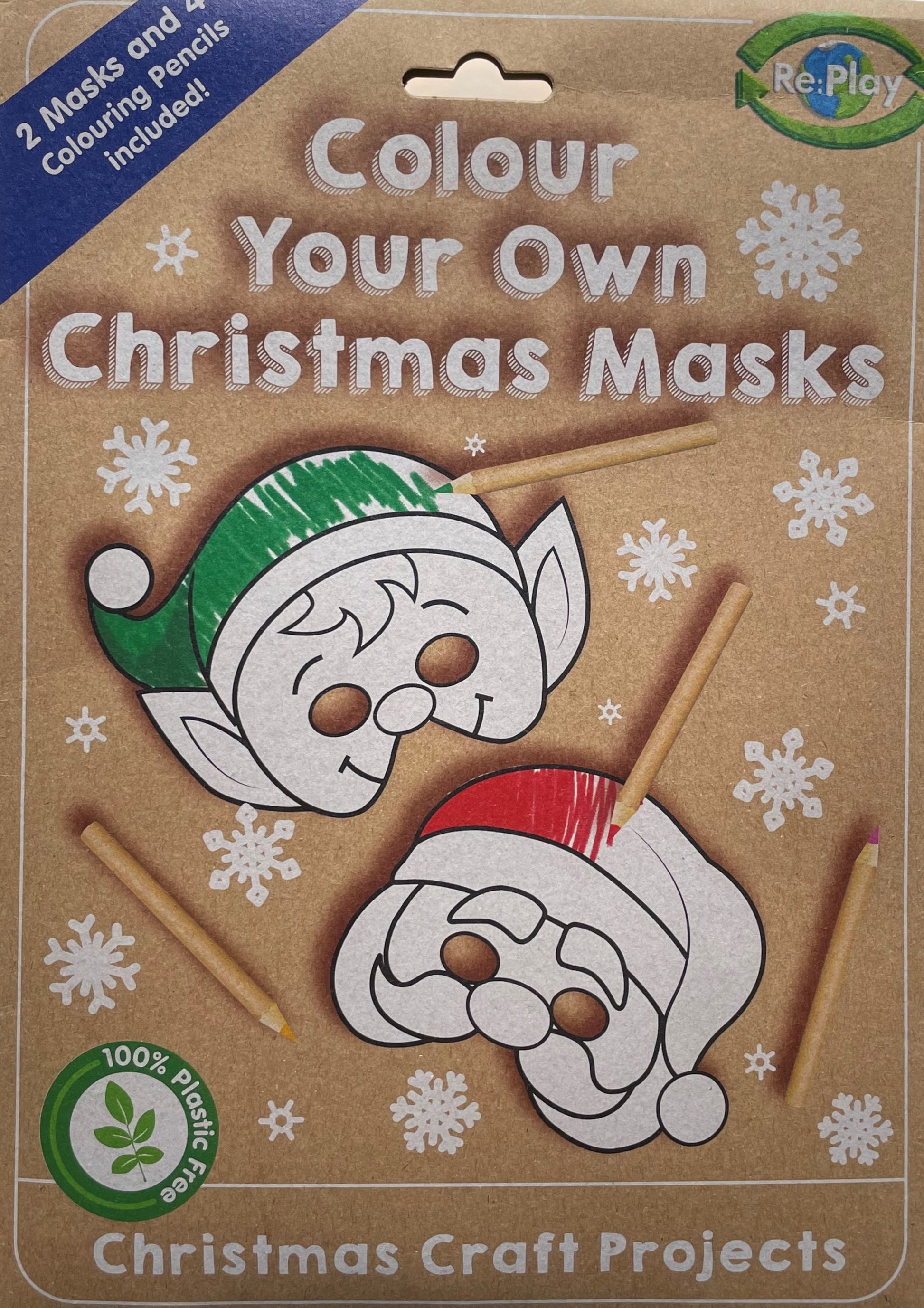 Colour Your Own Christmas Masks - Anilas UK