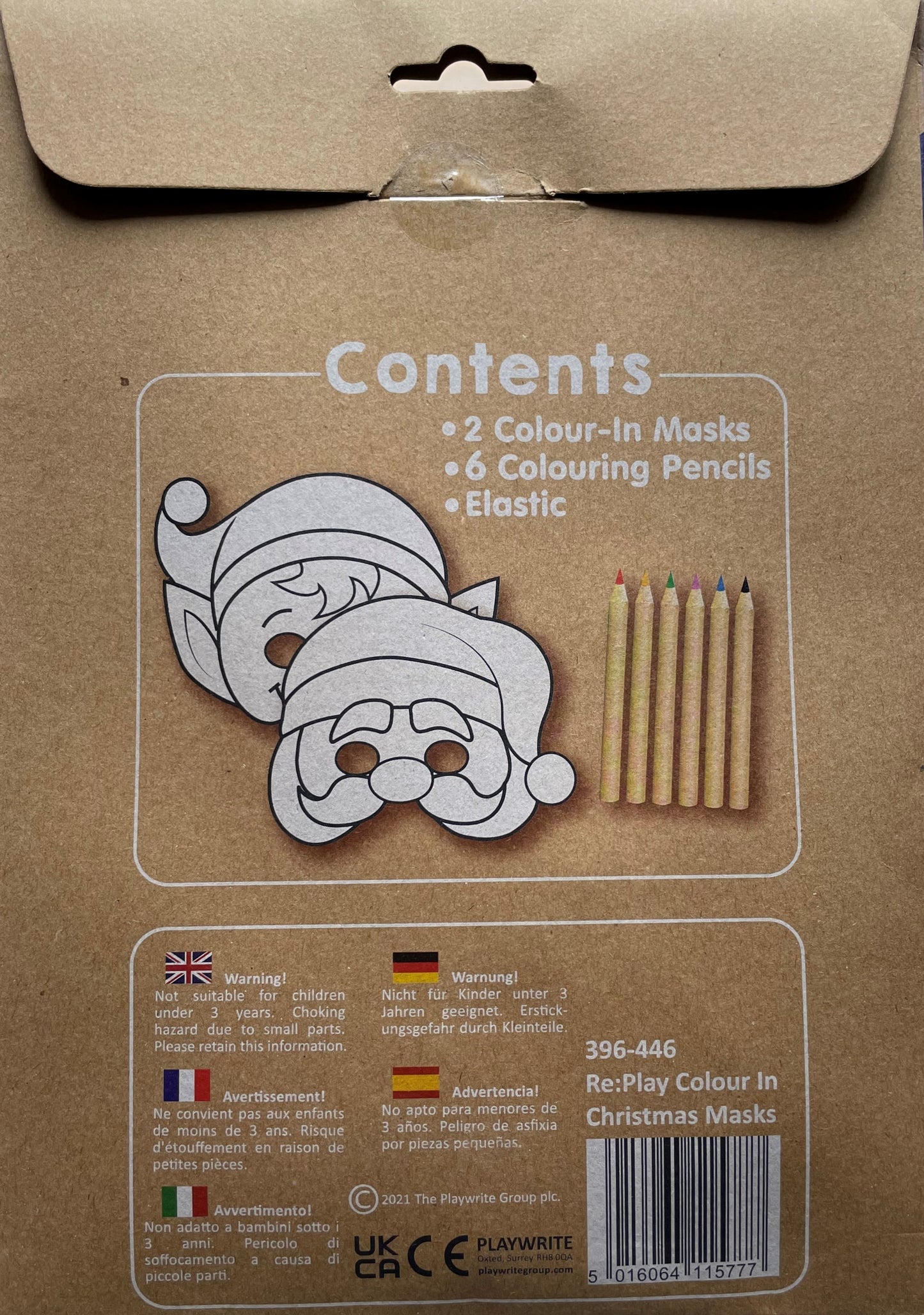 Colour Your Own Christmas Masks - Anilas UK