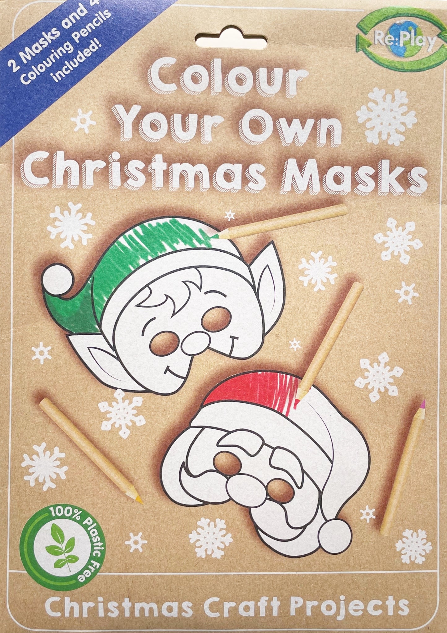Colour Your Own Christmas Masks - Anilas UK