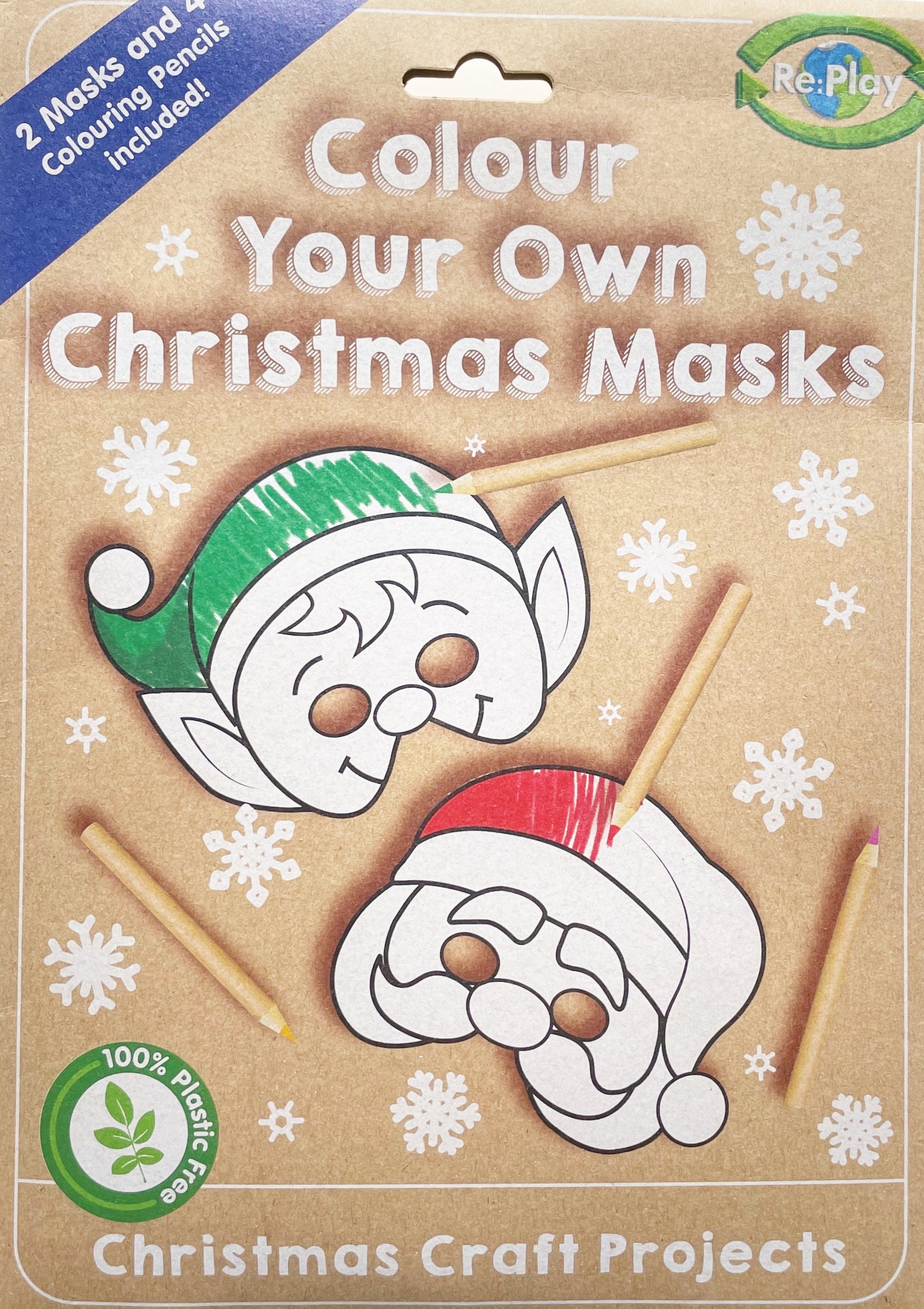 Colour Your Own Christmas Masks - Anilas UK
